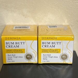 Derphea Bum Butt Cream 1.7 oz NEW Sealed Firming Lifting Body Cream (2 Pack)